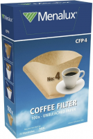 Одноразовые фильтры для капельной кофеварки Menalux CFP4 Неотбеленные Размер 4 (100 шт.)