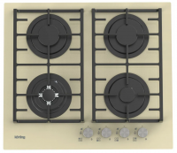 Газовая варочная поверхность KORTING HGG 6825 CTB (бежевый)