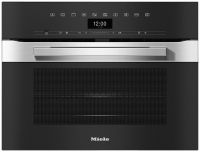 Электрический духовой шкаф с СВЧ Miele H 7440 BM EDST/CLST, черный/серебристый