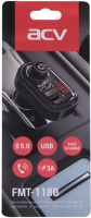 Автомобильный FM-модулятор ACV FMT-118B черный BT USB (37399)