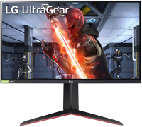 Монитор LG 27" UltraGear 27GN650-B черный/красный IPS LED 1ms 16:9 HDMI матовая HAS Piv 1000:1 350cd 178гр/178гр 1920x1080 G-Sync DP FHD 7.2кг