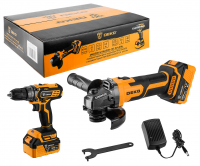 Набор электроинструмента Deko DKCD20/DKAG20-125 (063-4204) в компл.:2инструм.