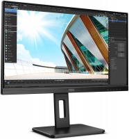Монитор AOC 23.8" Pro Q24P2Q черный IPS LED 16:9 HDMI M/M матовая HAS Pivot 250cd 178гр/178гр 2560x1440 D-Sub DisplayPort FHD USB 5.14кг