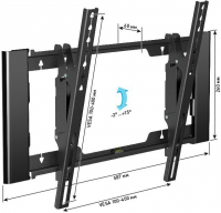 Кронштейн для телевизора Holder T4925-B черный 26"-55" макс.45кг настенный наклон