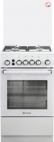 Плита Газовая De Luxe 5040.40г (кр) ЧР-012 серый (стеклянная крышка) реш.чугун