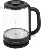 Чайник Hyundai HYK-G3402 1.7л. 2200Вт серый/серебристый (стекло)