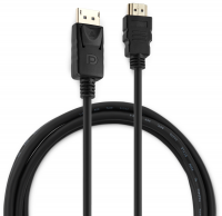 Кабель аудио-видео Buro DisplayPort (m)/HDMI (m) 1.8м. Позолоченные контакты черный (BHP RET HDMI_DPP18)