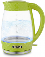 Чайник электрический Kitfort КТ-6123-2 2л. 2200Вт салатовый (корпус: стекло)