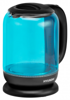 Чайник электрический Hyundai HYK-G2806 1.8л. 2200Вт голубой/черный (корпус: стекло)