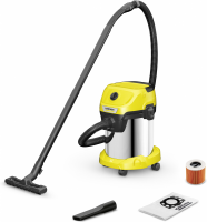 Пылесос профессиональный Karcher WD 3 S V-17/4/20 (1.628-135.0) желтый/черный/серебристый