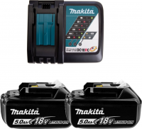 Батарея аккумуляторная Makita BL1850B 18В 5Ач Li-Ion (З/У в компл.) (191L74-5)