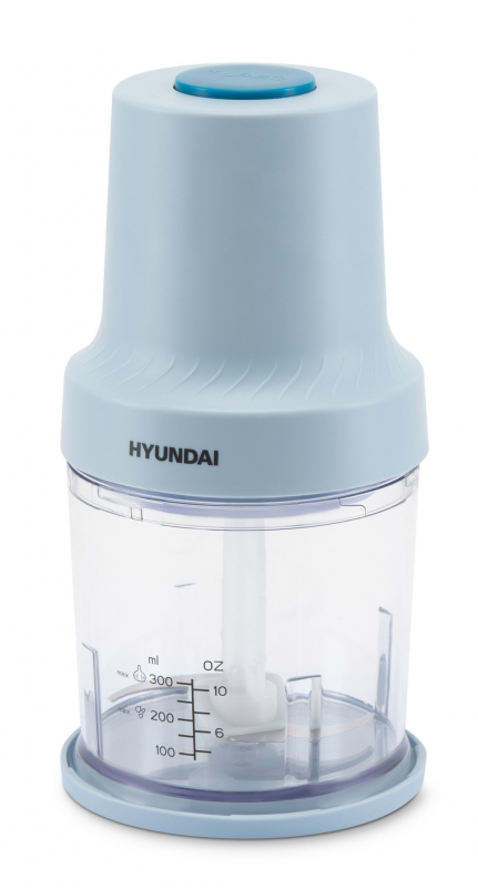 Измельчитель электрический Hyundai HYC-P3138 0.8л. 350Вт голубой/белый
