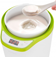 Йогуртница Kitfort КТ-2077-2 25Вт упр.:электрон. салатовый/белый