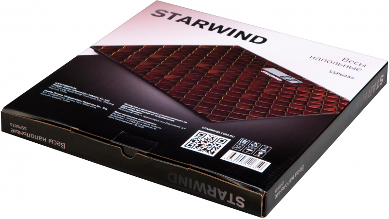 Весы напольные электронные Starwind SSP6035 макс.180кг рисунок/красный