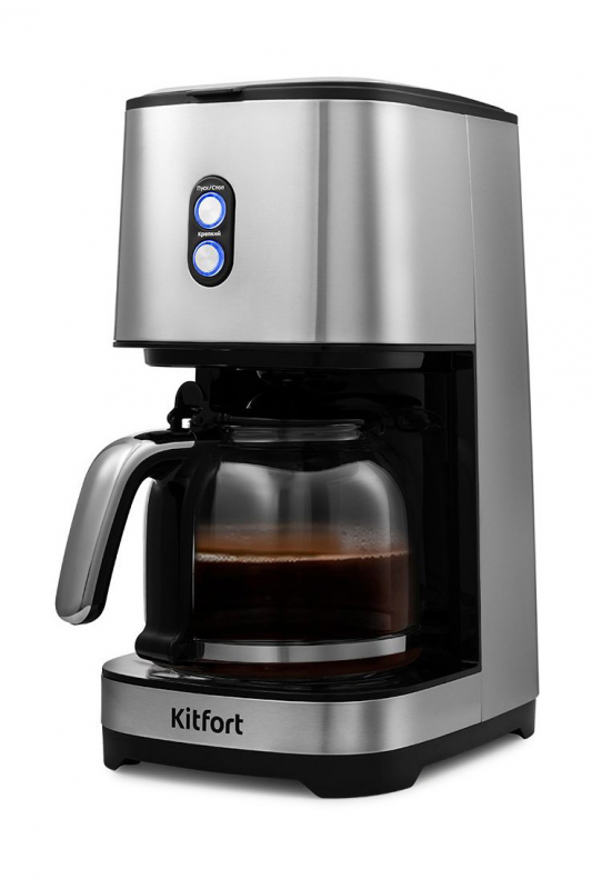 Кофеварка капельная Kitfort KT-750 900Вт черный/серебристый