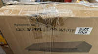 Вытяжка LEX Simple 600 White, повреждена упаковка, незначительная вмятина на корпусе.