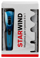 Машинка для стрижки Starwind SHC 4379 синий/черный 3Вт (насадок в компл:8шт)