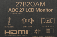 Монитор AOC 27" Value Line 27B2QAM черный VA LED