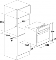 Духовой шкаф Fulgor Milano FCO 6214 P TEM BK