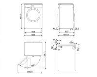 Стиральная машина Smeg WM3T24RU , белый/черный
