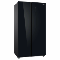 Холодильник Korting KNFS 93535 GN, черный/стекло