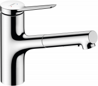 Смеситель для кухни Hansgrohe Zesis M33 (74801000) с вытяжным душем, хром