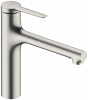 Смеситель для кухни Hansgrohe Zesis M33 160 (74801800) с вытяжным душем, под сталь