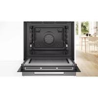 Электрический духовой шкаф с СВЧ Bosch HMG776NB1, черный