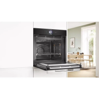 Электрический духовой шкаф с СВЧ Bosch HMG776NB1, черный