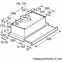 Встраиваемая вытяжка Bosch DFT63CA20Q, белый