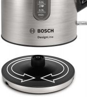 Чайник электрический Bosch TWK4P440 нержавеющая сталь/черный