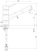 Смеситель для кухни FLORENTINA Фита AV (33.27L.1120.302), антрацит