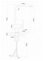 Смеситель для кухни FLORENTINA Сильвер FL (313.16H.1113.900) нержавеющая сталь
