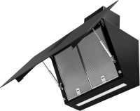 Вытяжка наклонная Maunfeld Aurora 90 black, черный матовый