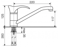 Смеситель для кухни Italmix LAVA Sg04 vanilla, ваниль