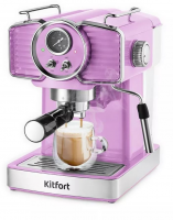 Кофеварка рожковая Kitfort КТ-7125-3 1465Вт, лавандовый