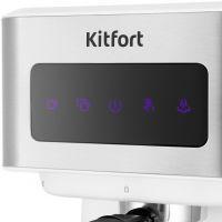 Кофеварка рожковая Kitfort КТ-7139 1050Вт, белый/нержавеющая сталь