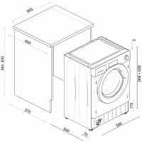 Встраиваемая стиральная машина Haier HWQ90B416FWB-RU