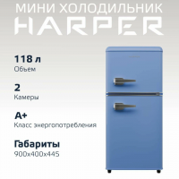 Холодильник Harper HRF-T120M, голубой