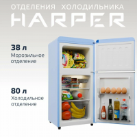 Холодильник Harper HRF-T120M, голубой