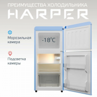 Холодильник Harper HRF-T120M, голубой