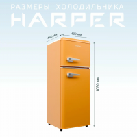 Холодильник Harper HRF-T140M, оранжевый