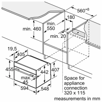 Компактный электрический духовой шкаф с СВЧ Bosch CMG7241B1, черный