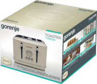 Тостер Gorenje T2300CLIN 1150Вт, бежевый/серебристый