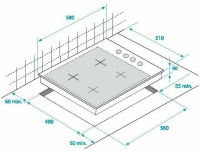 Газовая варочная панель Beko HIZG64125CR, бежевый