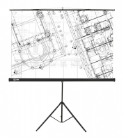 Экран Cactus 127x127см Triscreen CS-PST-127X127, 1:1 напольный рулонный черный