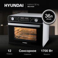 Мини-печь Hyundai MIO-HY087, 36л. 1700Вт серебристый/черный