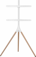Подставка для телевизора Cactus CS-ST1246WTBCH, белый/береза 45"-65" макс.32кг напольный