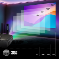 Проектор Cactus CS-PRM.07B.Full HD LCD 3200Lm LS 320Lm ANSI, (1920x1080) 1500:1 ресурс лампы:30000часов 1xUSB typeA 3xHDMI 1.5кг