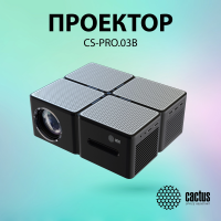 Проектор Cactus CS-PRO.03B.Full HD-A LCD 7200Lm LS 720Lm ANSI, (1920x1080) 2300:1 ресурс лампы:30000часов 2xUSB typeA 3xHDMI 1.73кг